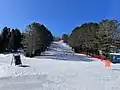 Bas de la piste de ski L'Avalanche.