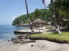 Plage de Marigot Bay (accessible uniquement en bateau)