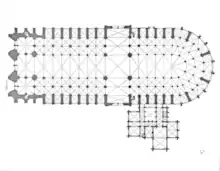Notre-Dame de Paris, plan au sol.