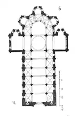 Plan de l'église d'après Viollet-le-Duc.