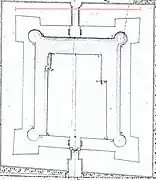 Plan du château de Faÿ-les-Nemours (Seine et Marne), au XVIIIe&nbsp;siècle, AN.