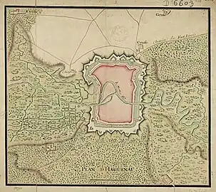 Fortification Vauban à Haguenau en 1700.