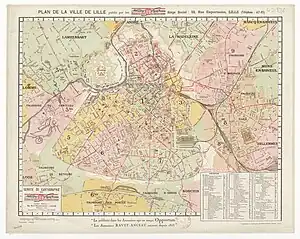 Réseau du tramway de Lille en 1930.