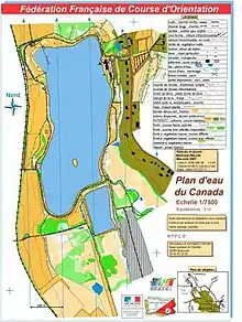 Carte de Course d'Orientation du Plan d'eau du Canada à Beauvais (France) n°2008-D60-56