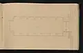 Plan du bureau central de vérification de l'octroi de Paris par Prosper Morey.
