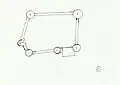 Plan croquis du château de Machecoul.