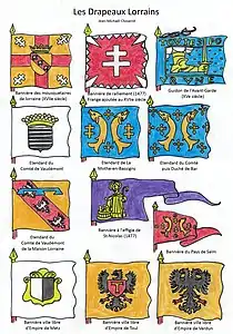 Planche illustrations des drapeaux lorrains 2
