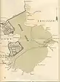 Un des premiers projets de Lely, datant de 1891, avec priorité à ce polder s’appelant alors Hoornsche Polder, on peut noter l'absence de lac de bordure.