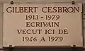 Plaque au no&nbsp;126.