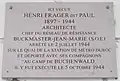 Plaque d'Henri Fragerau no 13.
