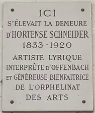 Plaque au no&nbsp;123.