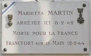 Plaque au no&nbsp;34.