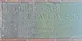 La plaque sur l'église de Meteren.