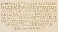 Plaque du Centre de la Résistance.