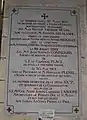 Plaque rappelant l'incendie de l'église d'Etrelles en 1891