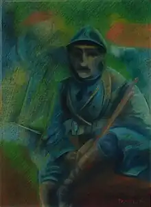Poilu assis
