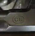Poinçon du canton de Lucerne (CL: Canton Luzern) Relevé sur un fusil 71.