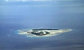 Vue du ciel des îles Poivre