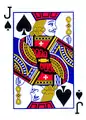 Valet de pique, portrait anglais, jeu de poker.