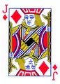 Valet de carreau, portrait anglais, jeu de poker.