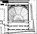 Plan carré de l’odéon de Pompéi – Ier&nbsp;siècle&nbsp;av. J.-C.