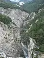 Gorges sous les forts de l'Esseillon et pont du Diable.