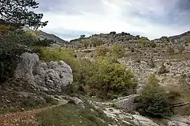 Vieux pont et apier du château.
