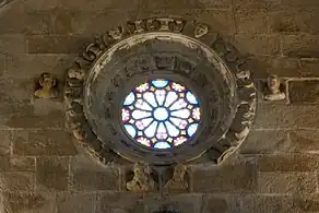 Vue intérieure de la rosace.