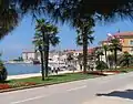 La promenade de Poreč (Croatie).
