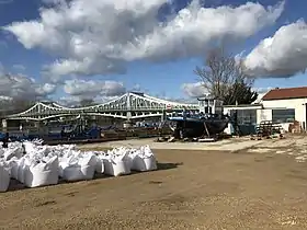 Le Pont de Frans en 2018 depuis le port de Jassans-Riottier.