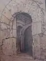 Porte en pierre(1890). Crayon sur papier