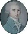 Miniature sur ivoire peinte par Henry, musée du Louvre, XVIIIe&nbsp;siècle.