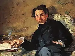 Portrait de Stéphane Mallarmé, 1876 (27&nbsp;×&nbsp;36&nbsp;cm), Paris, musée d'Orsay.