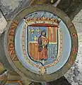 Armoiries de la ville et évocation de Louis XV