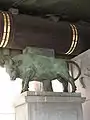 Détail de la porte reliant la Troisième Cour et le «&nbsp;Jardin sur les Remparts ».