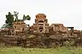Vue depuis le gopura est (vue axiale)