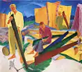 Oleksandr Bohomazov, Aiguisage de scies (1927)
