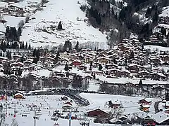 Vue des pistes de la station