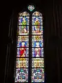 Vitrail n° 1 - quatre saints.