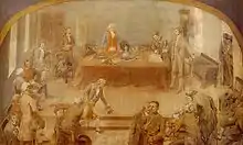 Première junte de gouvernement (1810). Peinture de Nicolás Guzmán Bustamante&nbsp;(es), 1889