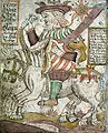 Manuscrit islandais du XVIIIe&nbsp;siècle SÁM 66, illustrant Odin et Sleipnir ; maintenant en possession de l'Institut Árni Magnússon en Islande.