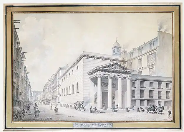 Vue de l’église des Filles de Saint-Chaumont construite en 1782 rue Saint-Denis