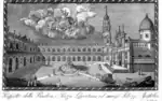 Vue de la Basilique, du palais apostolique et de la place de la Madone au XVIIIe&nbsp;siècle.