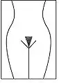 En maillot en triangle.