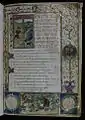 Frontispice enluminé avec lettrine T de la fin du XVe siècle, Université de València, Ms 837