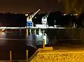Le site portuaire de Salto, la nuit.