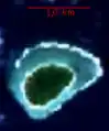 Vue satellite de l'île.