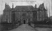 Carte postale du château très endommagé en 1918.