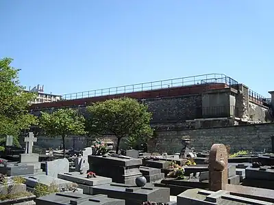 Vue de la partie sud et du réservoir de Belleville.