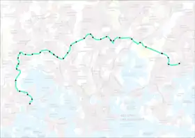Voir la carte de la ligne.
